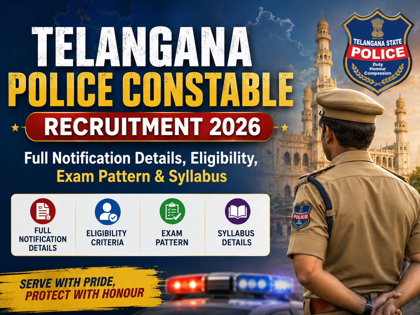 Telangana Police Constable Recruitment 2026: Full Notification Details, Eligibility, Exam Pattern & Syllabus Explanation.