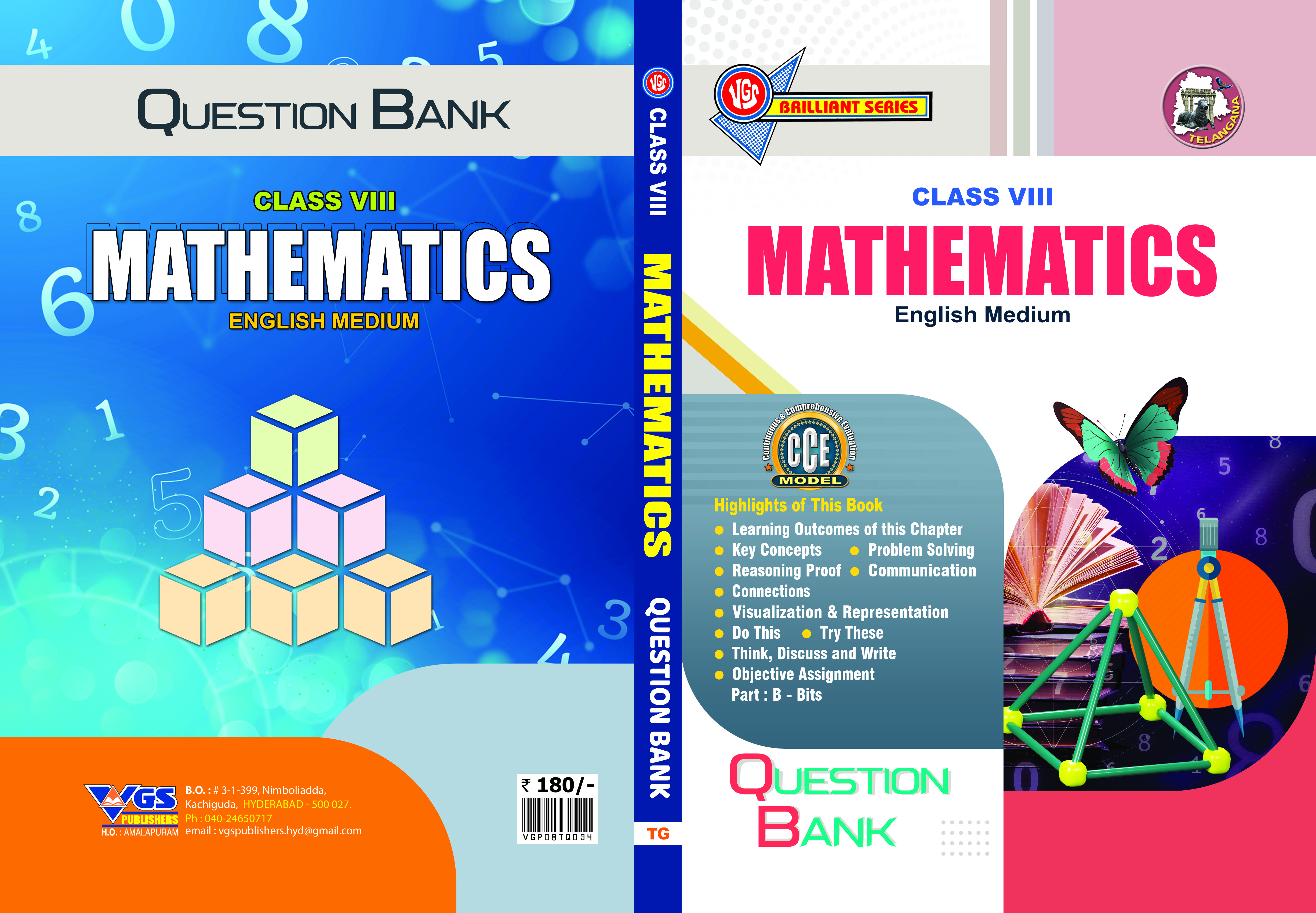 VGS TG 8th Class Mathematics English Medium Question Bank-2027