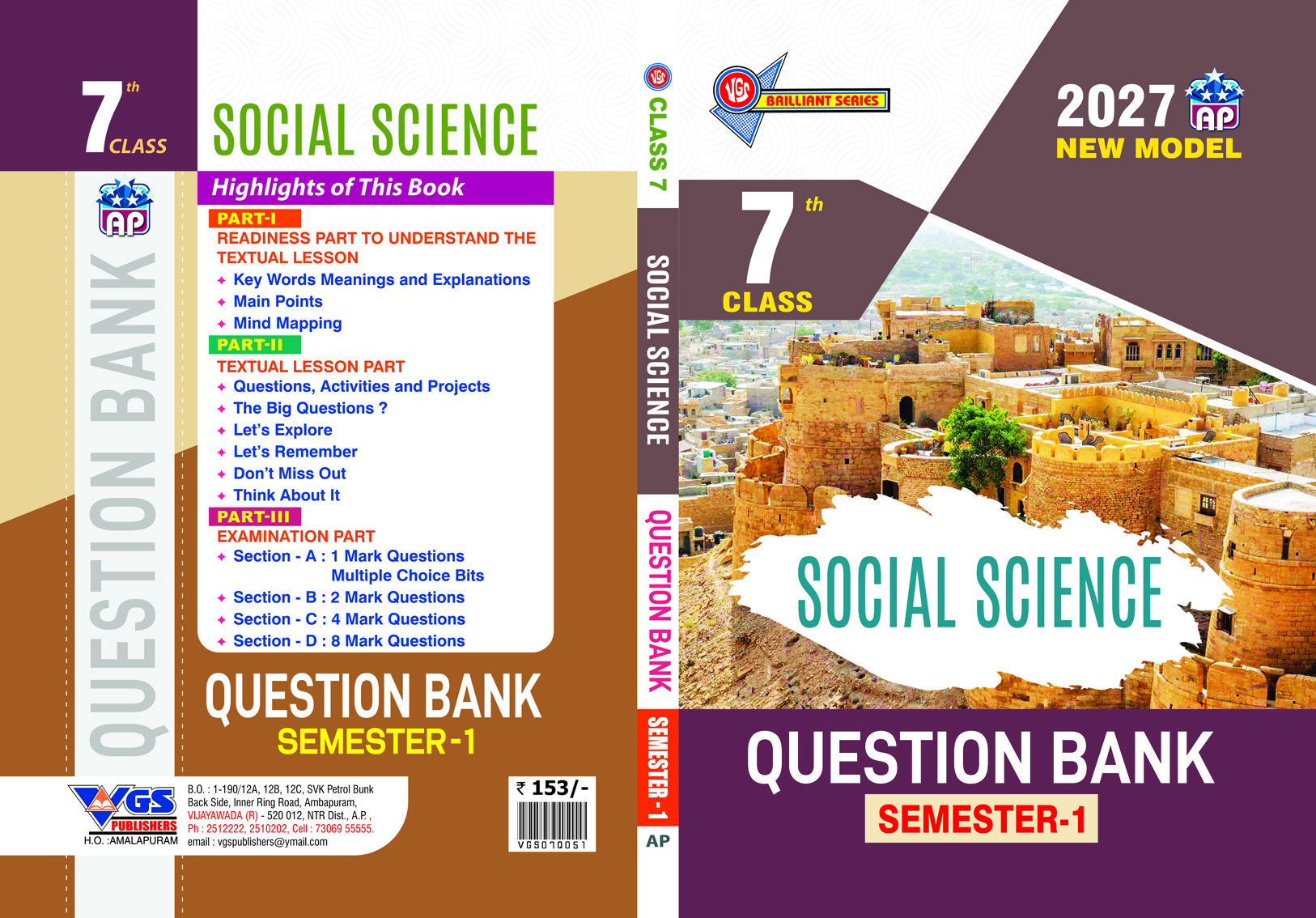 VGS AP 7th Class Social Science (Semester-I) Question Bank - 2027