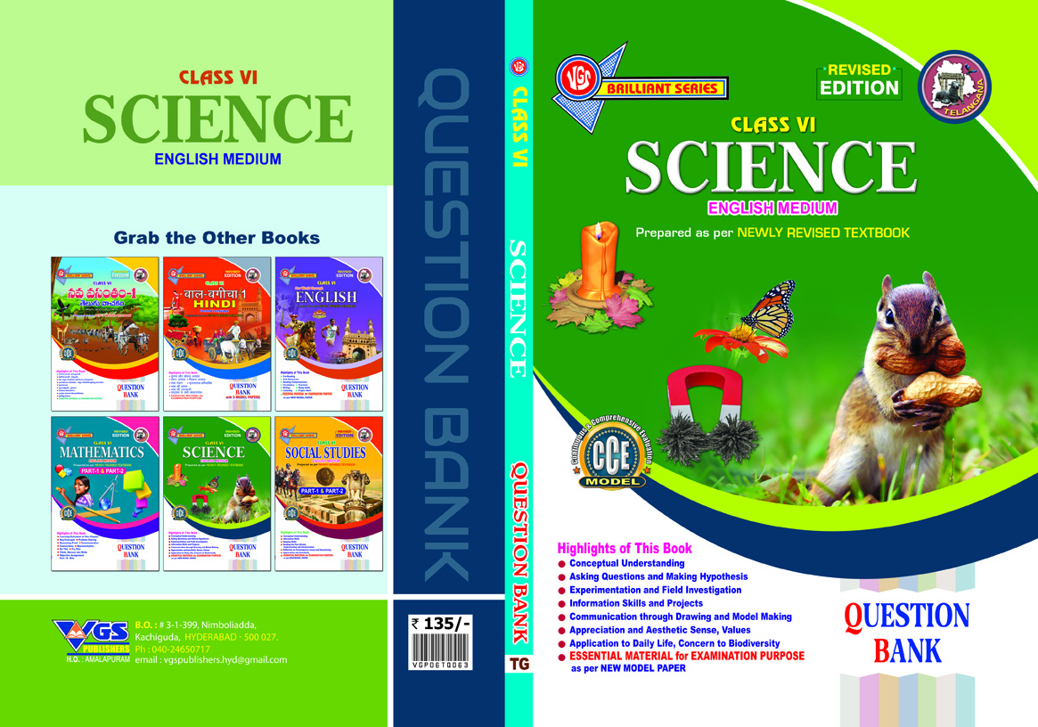VGS TG 6th Class Science (English Medium) Question Bank-2026