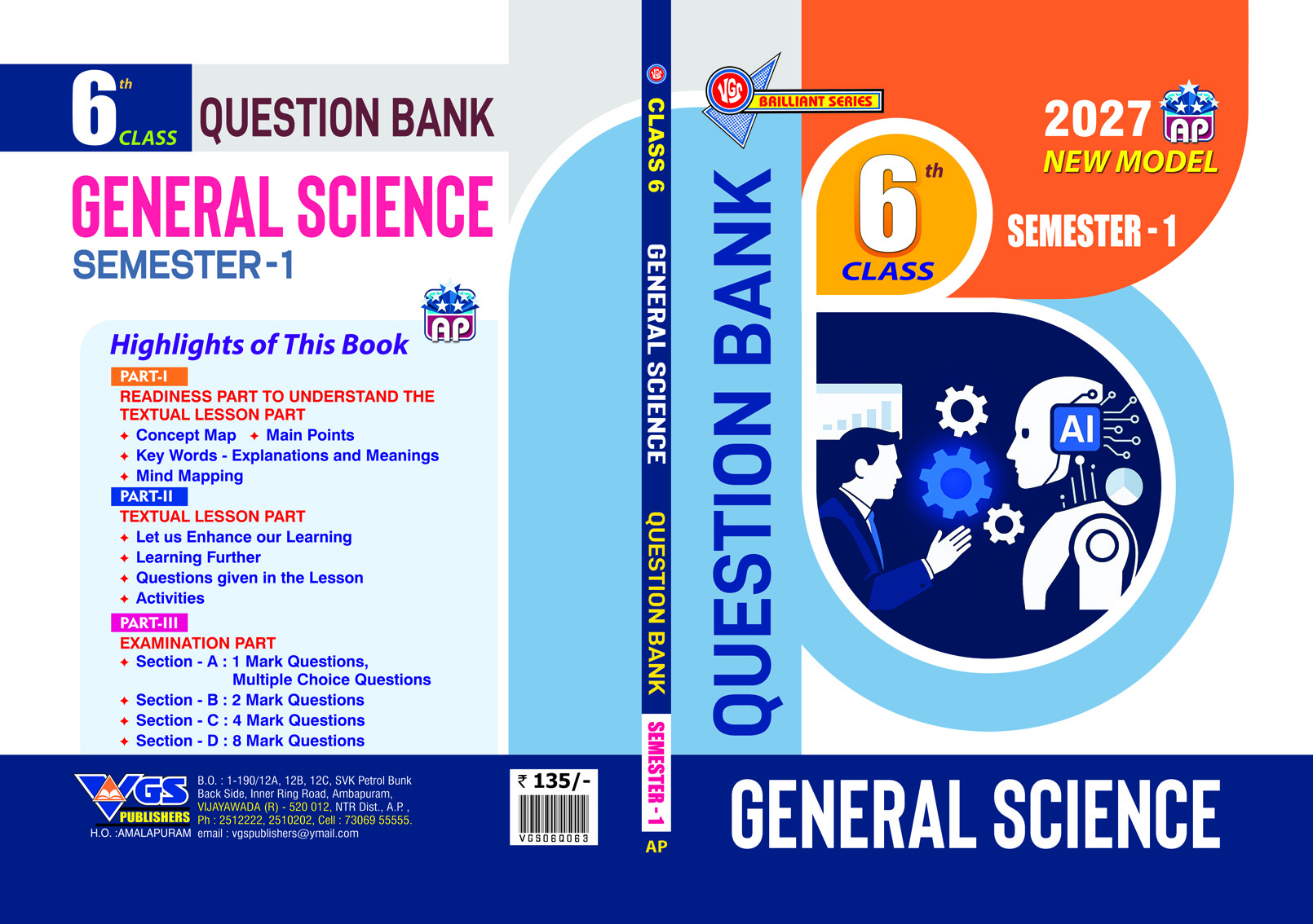VGS AP 6th Class General science (Semester-I) Question Bank - 2027