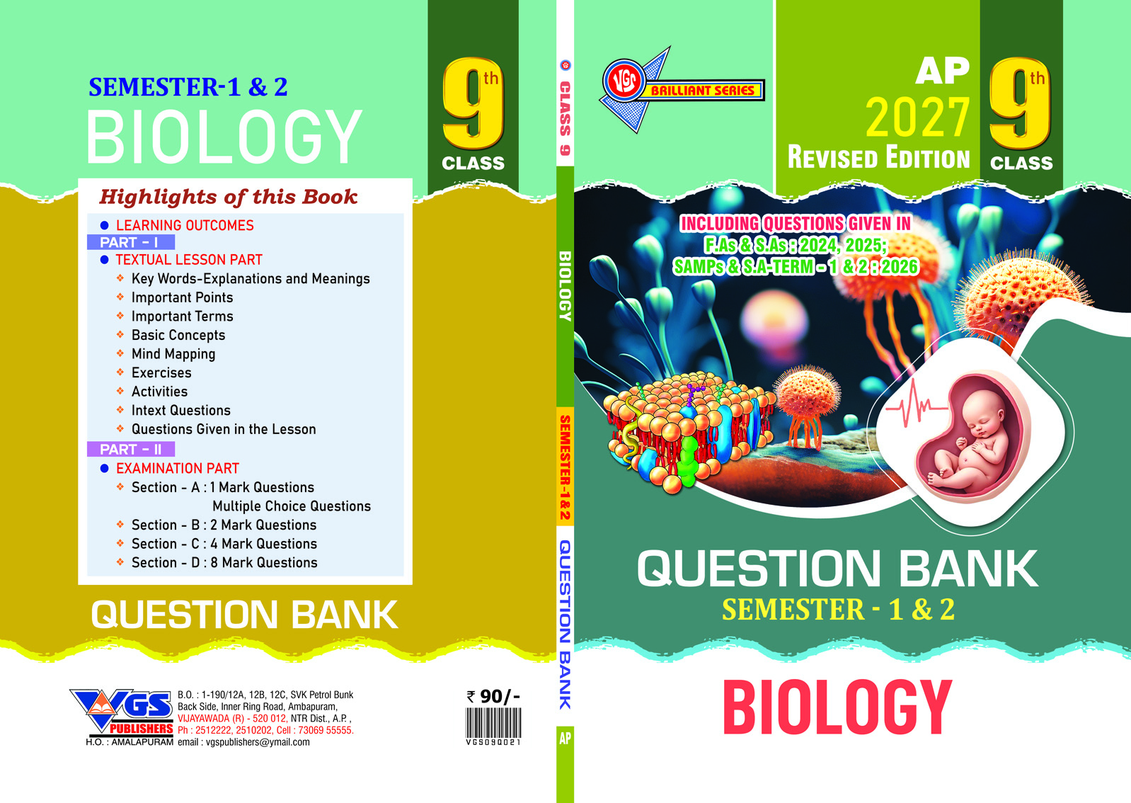 VGS AP 9th Class Biology (Semester - 1& 2) Question Bank - 2027