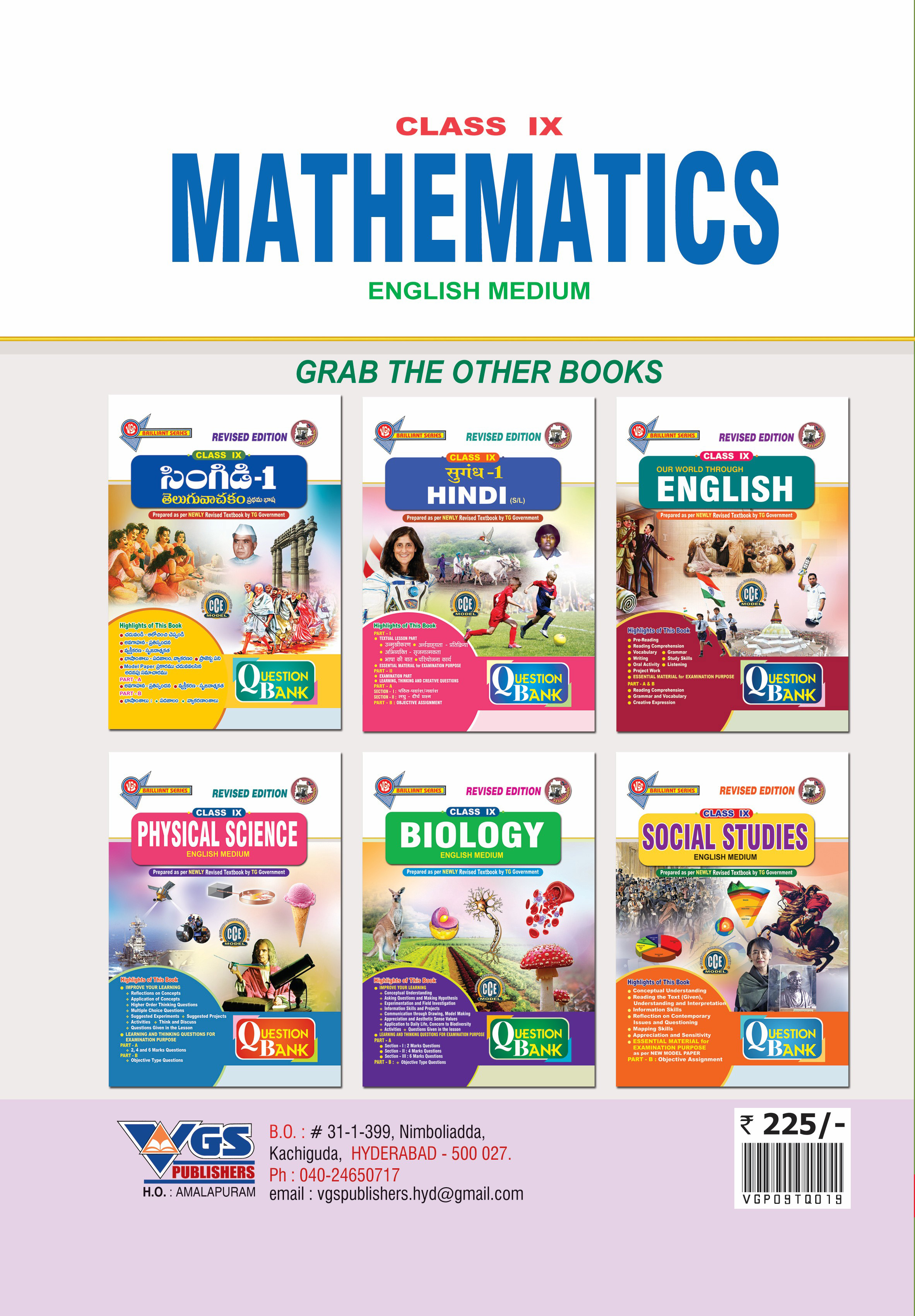 VGS TG 9th Class Mathematics English Medium Question Bank-2026 thumbnail