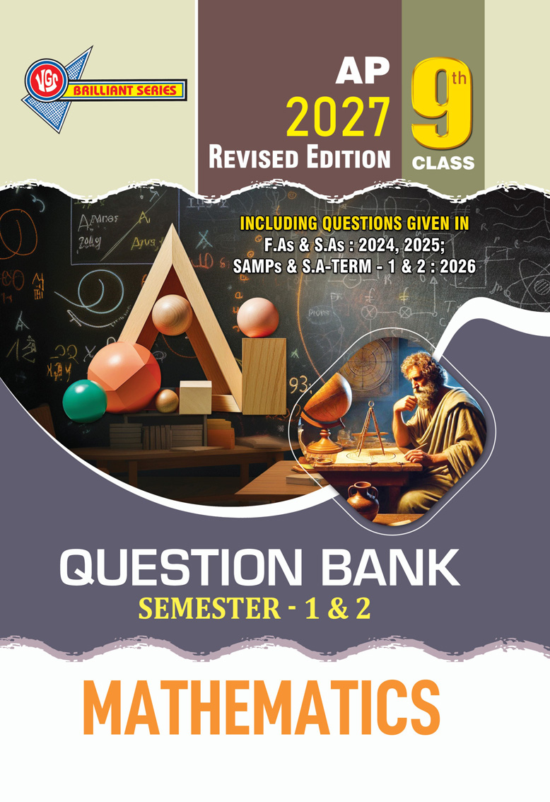 VGS AP 9th Mathematics Question Bank for (Semester 1 & 2) - 2027