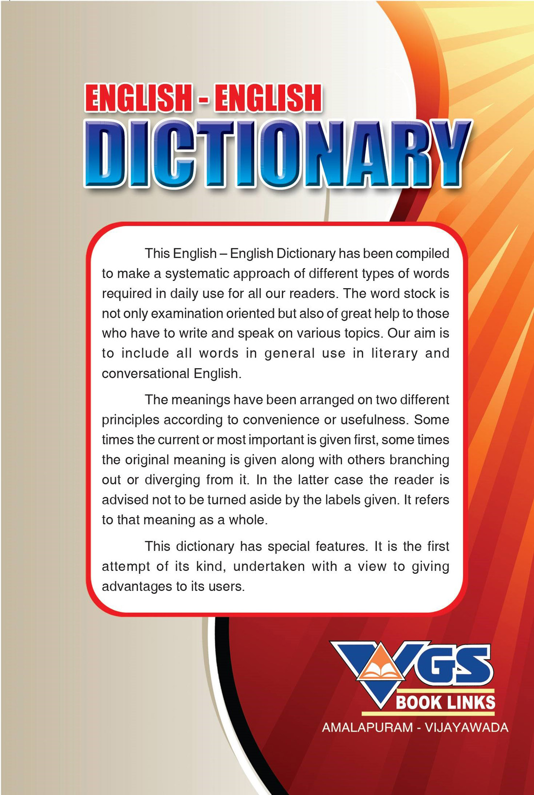 English – English Dictionary