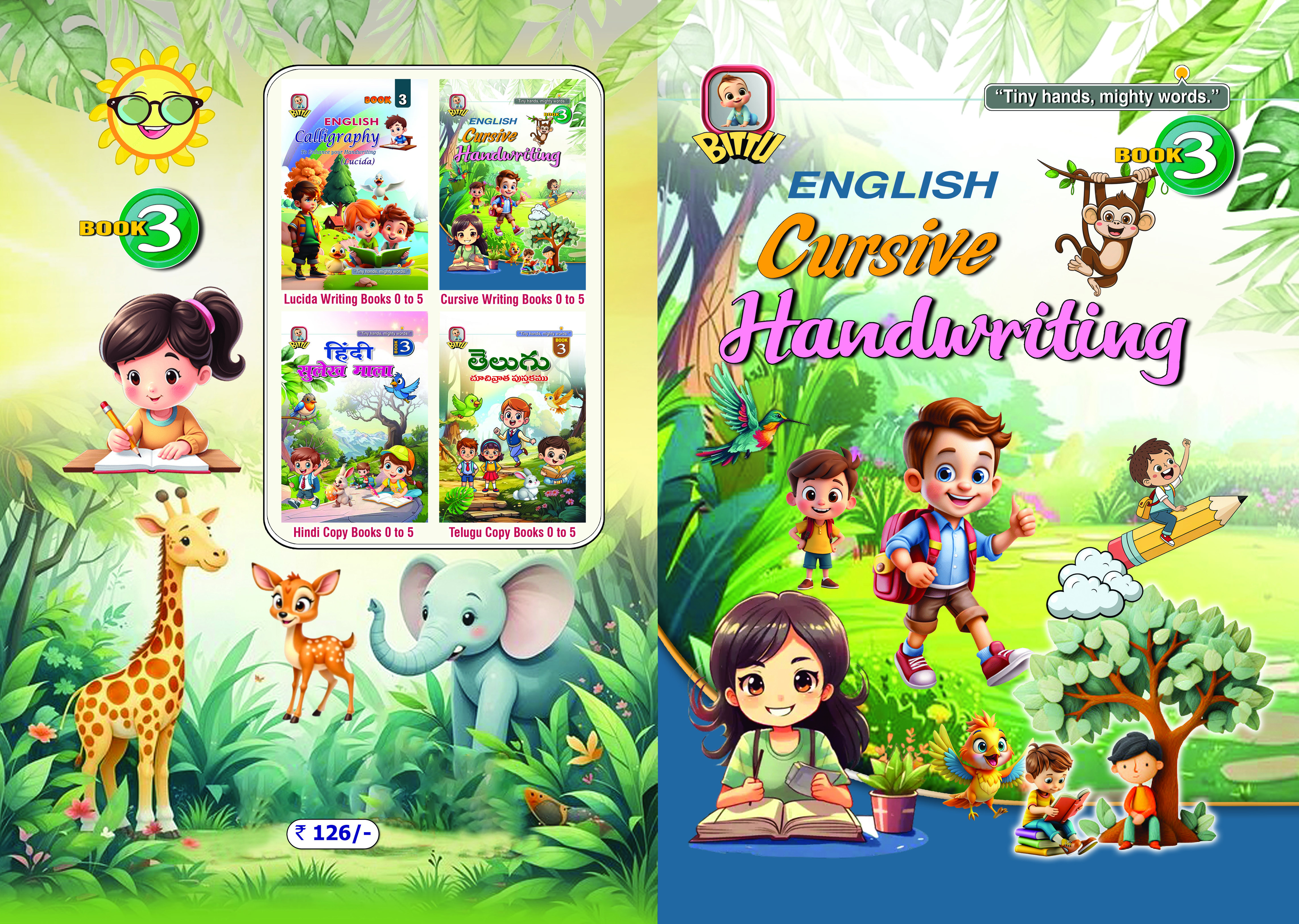 Bittu Series Cursive Handwriting Book - 3