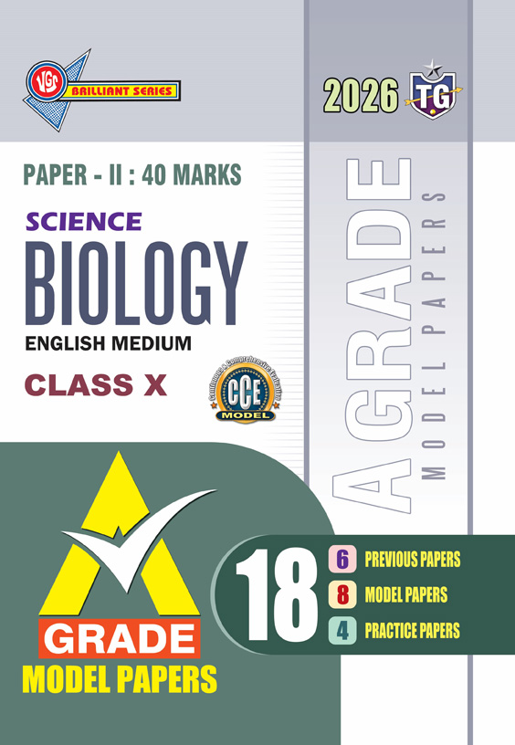 TG 10th Class A GRADE MODEL PAPERS BIOLOGY Paper 2 English Medium 2026