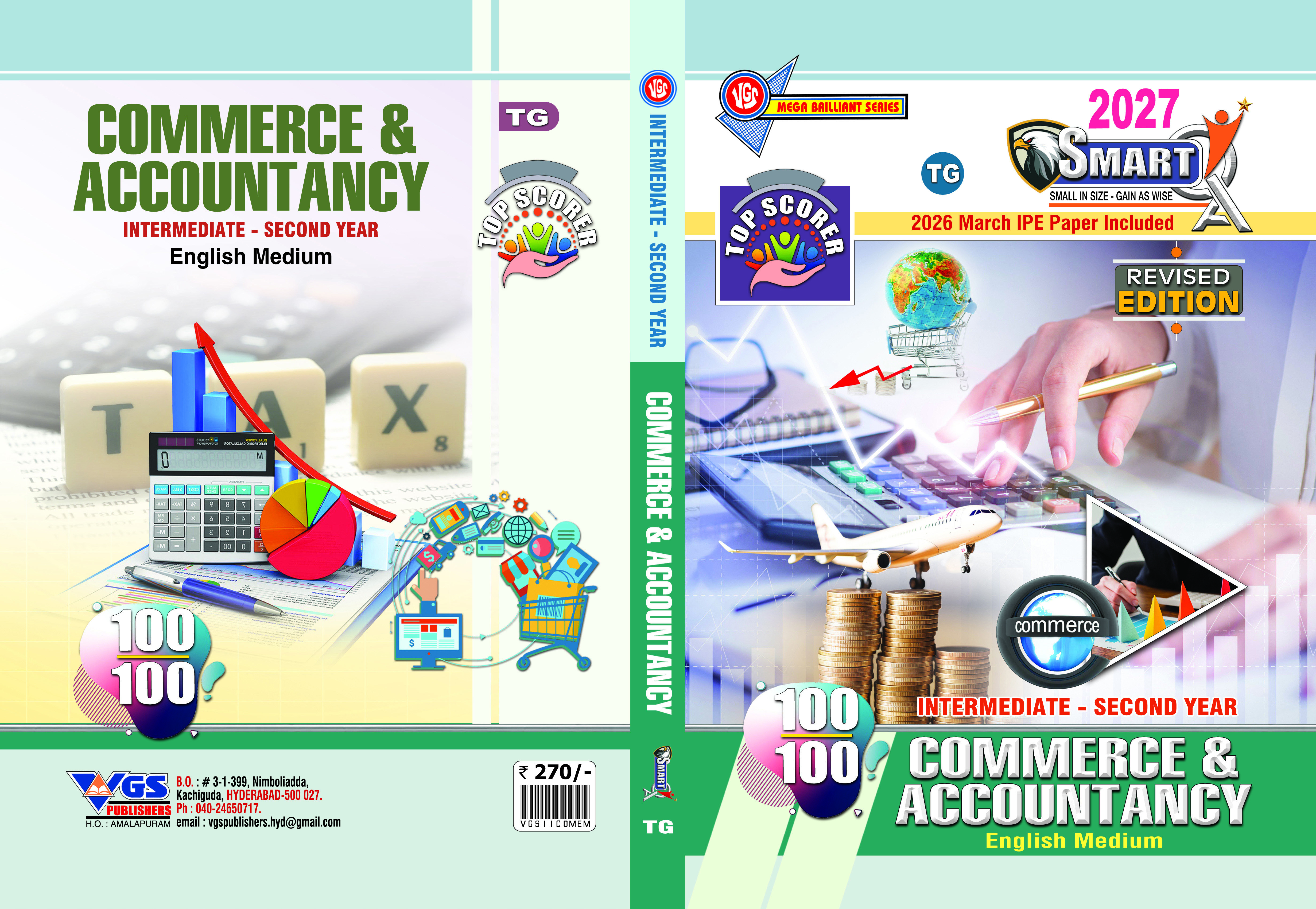 TG Inter 2nd Year Commerce & Accountancy Question Bank Smart Q 2027 (Revised Edition)