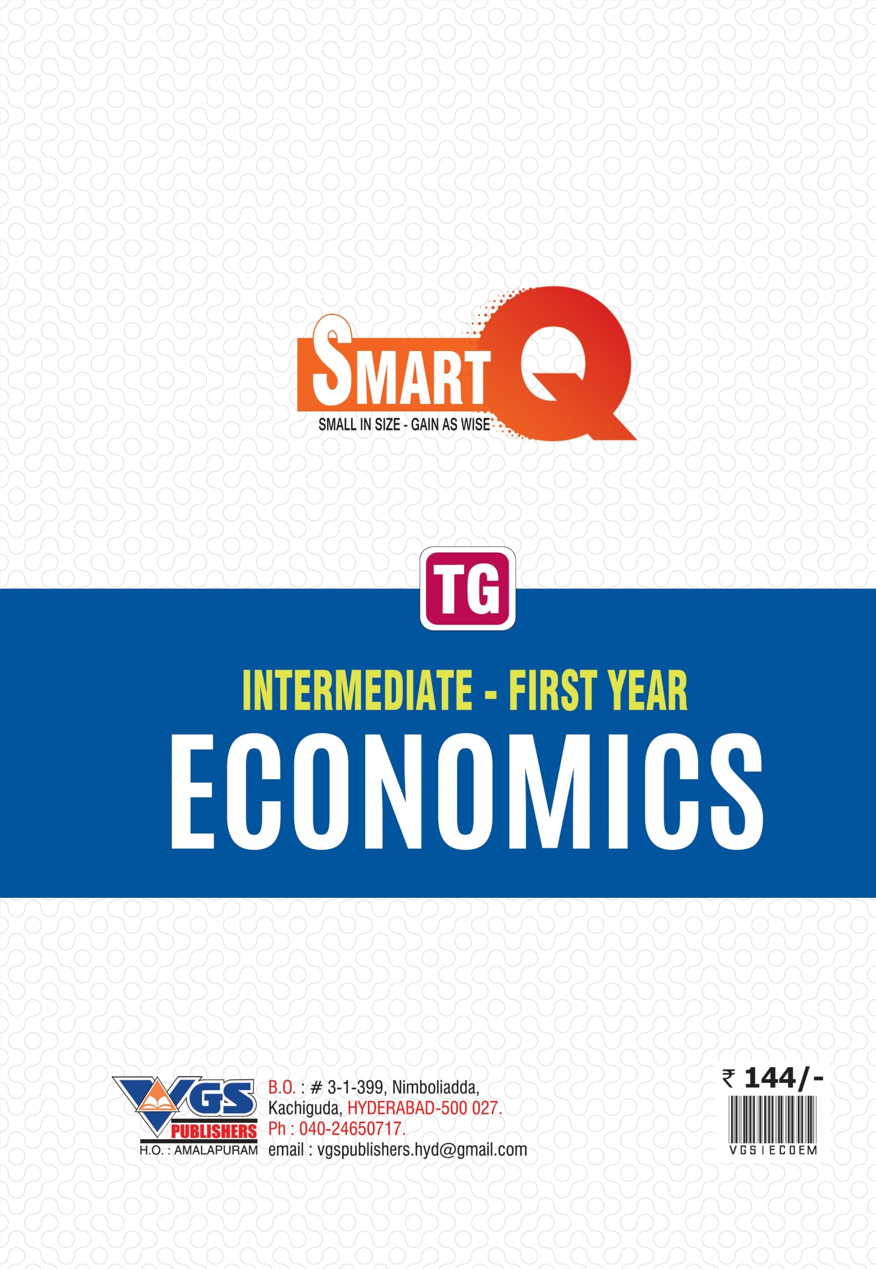 VGS SmartQ Series TG Inter 1st Year Economics Question Bank 2027
