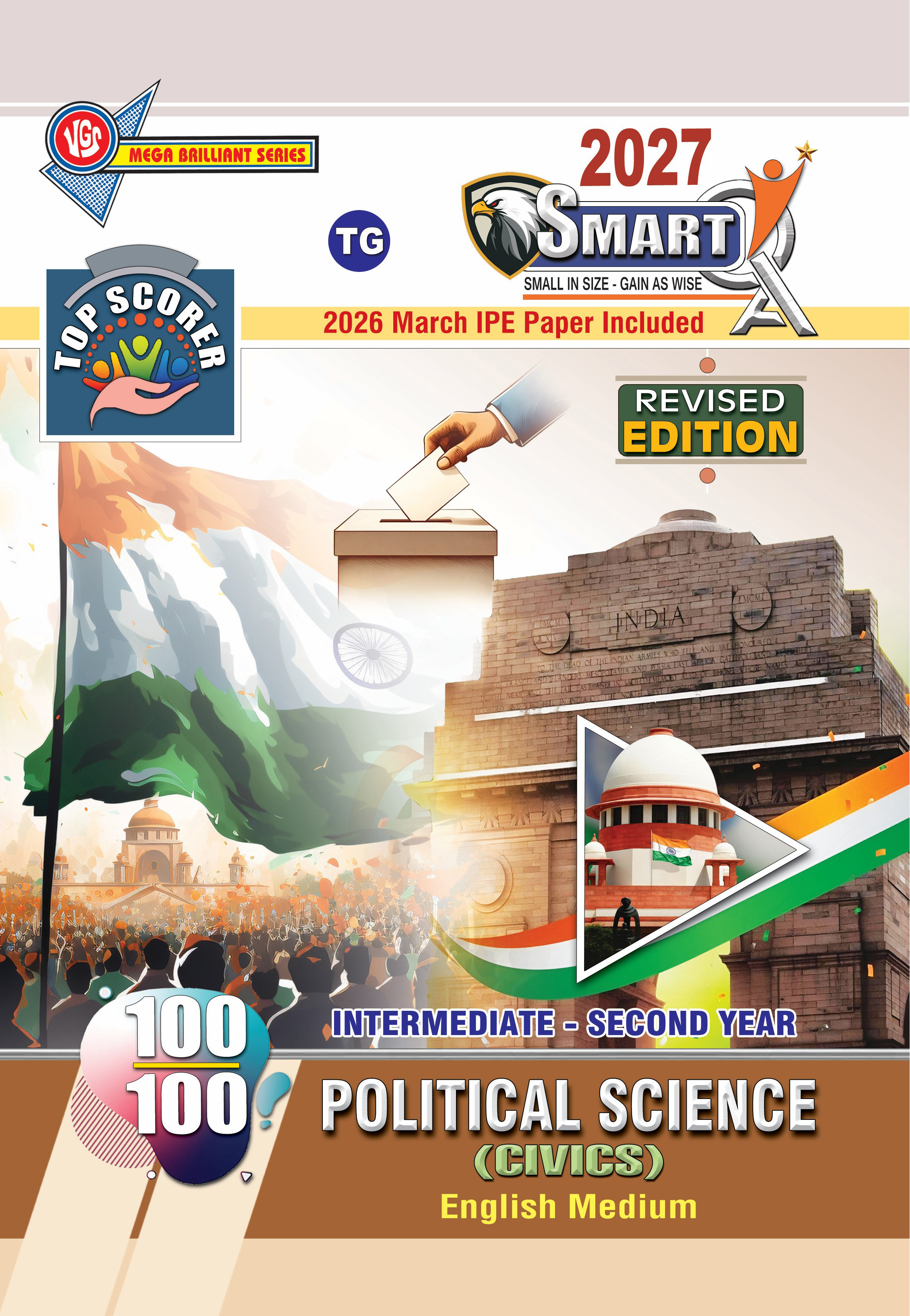 TG Intermediate 2nd Year Political Science (Civics)  Question Bank  – English Medium Smart Q 2027