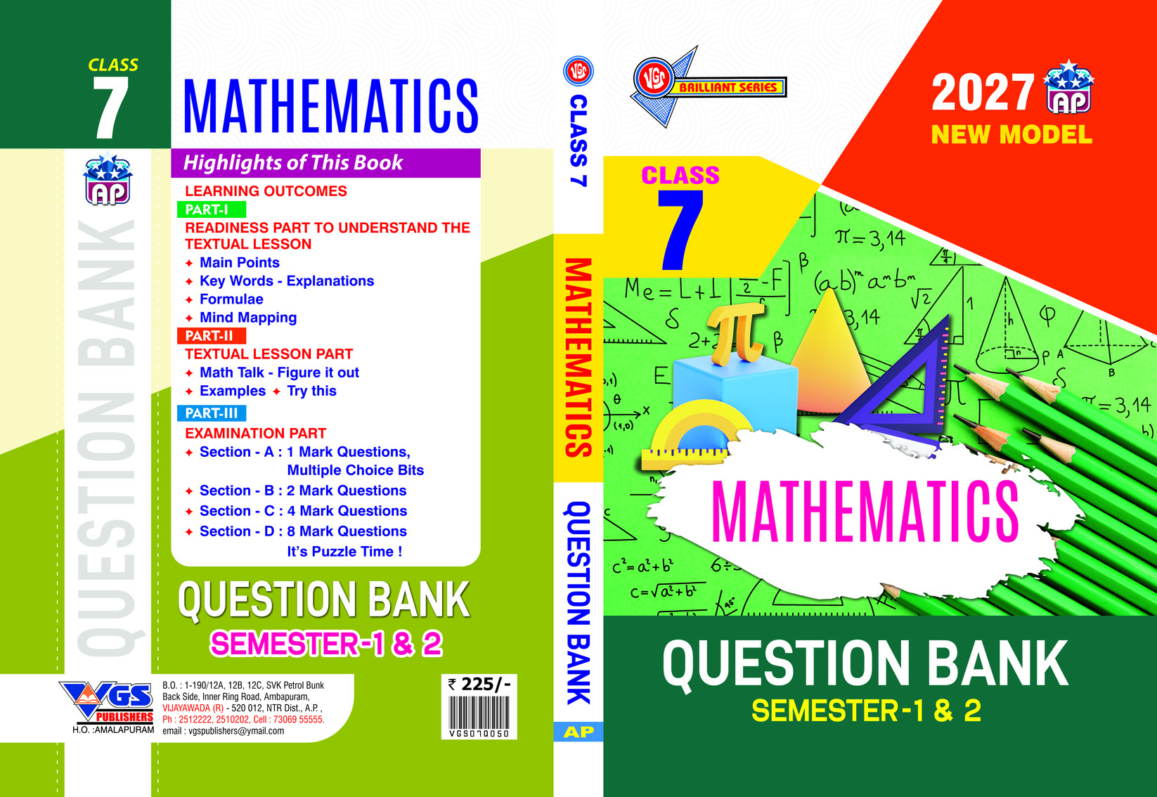 VGS AP Class 7 Mathematics Question Bank – Semester 1 & 2 - 2027