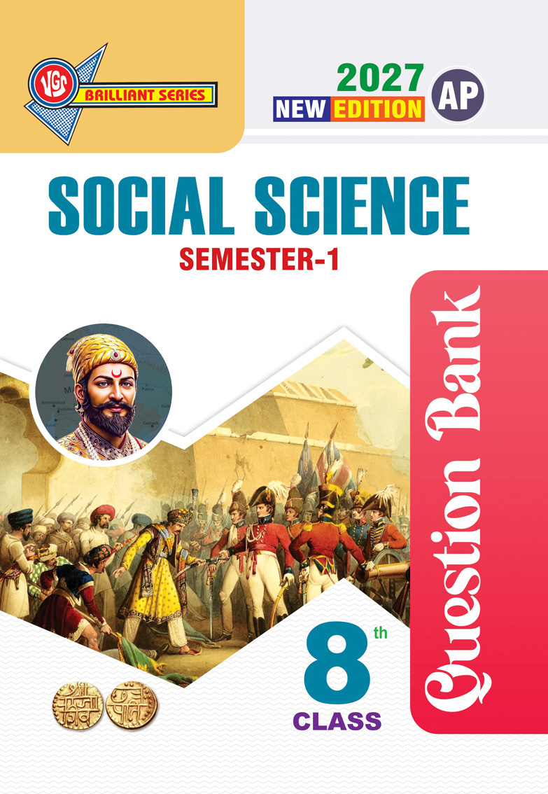 VGS AP 8th Class Social Science (Semester-I Question Bank - 2027