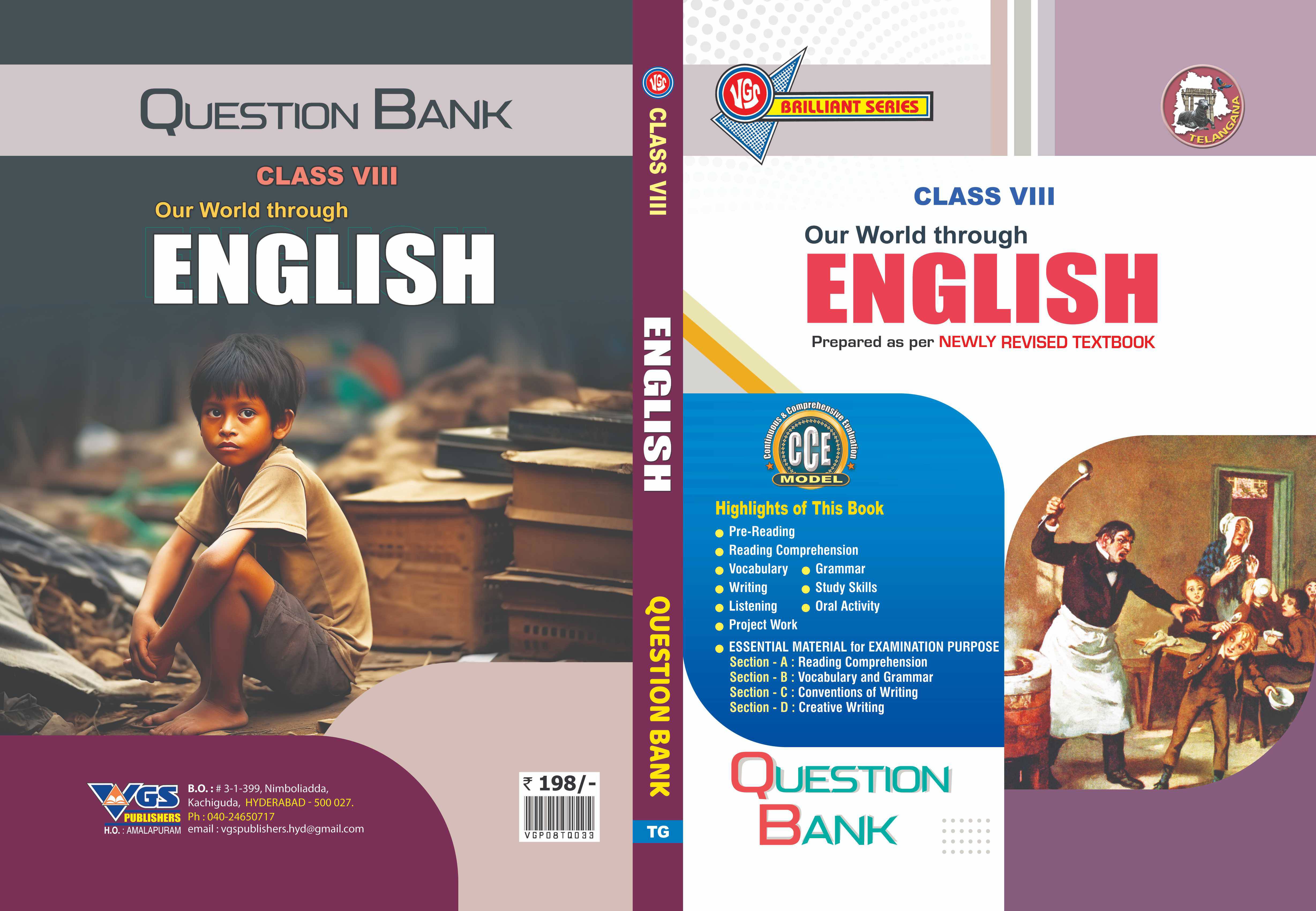 VGS TG 8th Class English Question Bank-2027