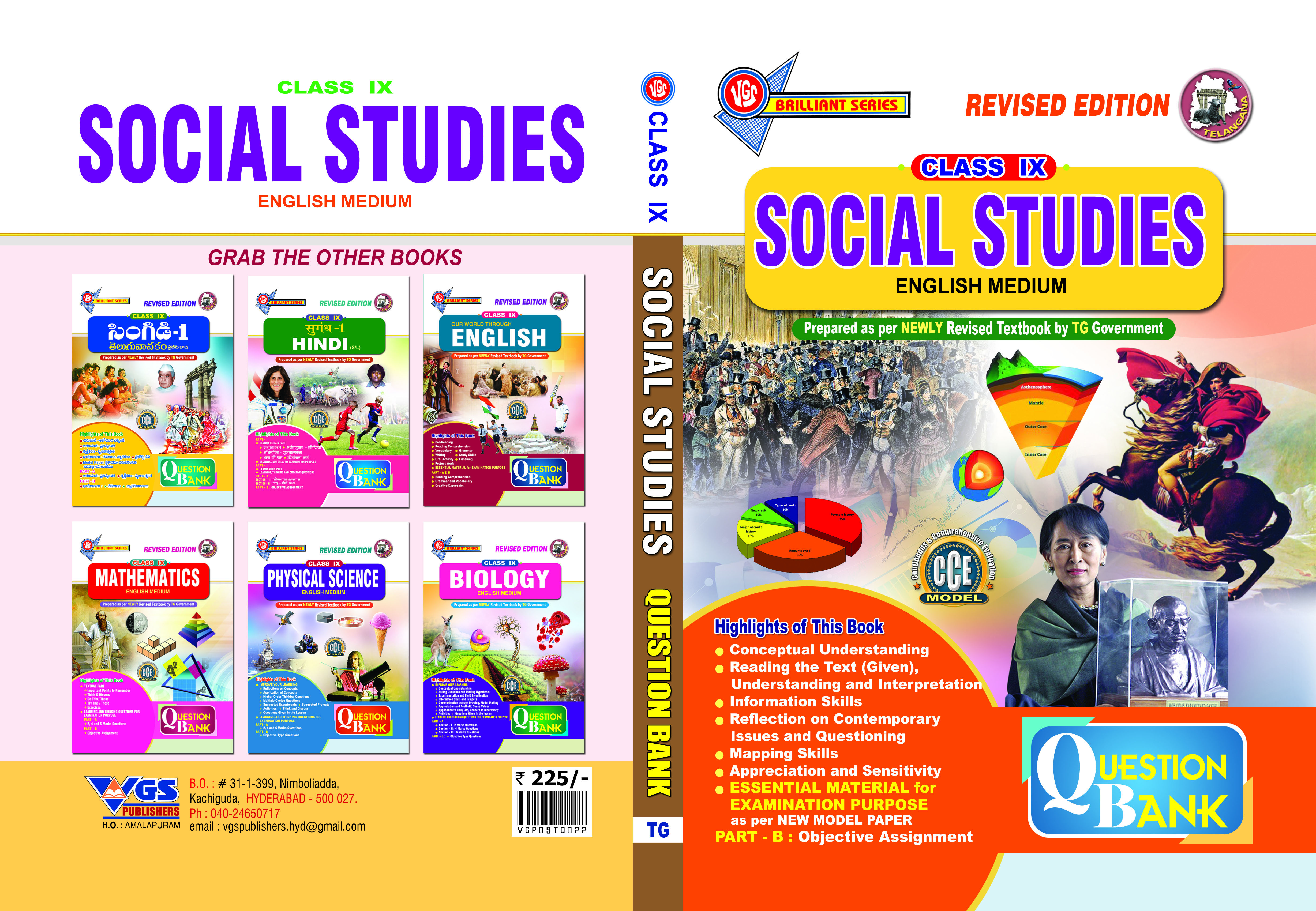 TG 9th Class Social Studies English Medium Question Bank-2026