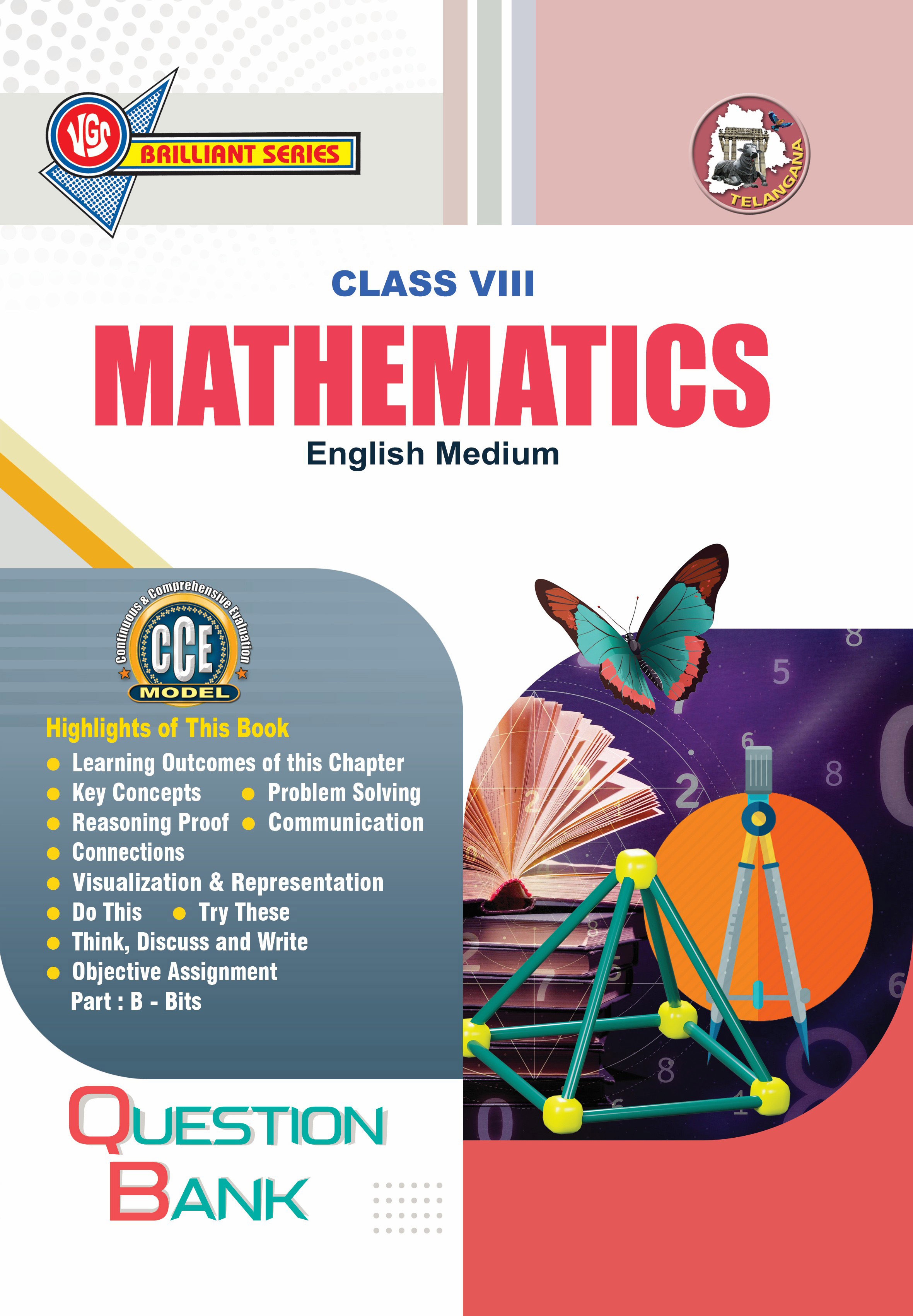 VGS TG 8th Class Mathematics English Medium Question Bank-2027