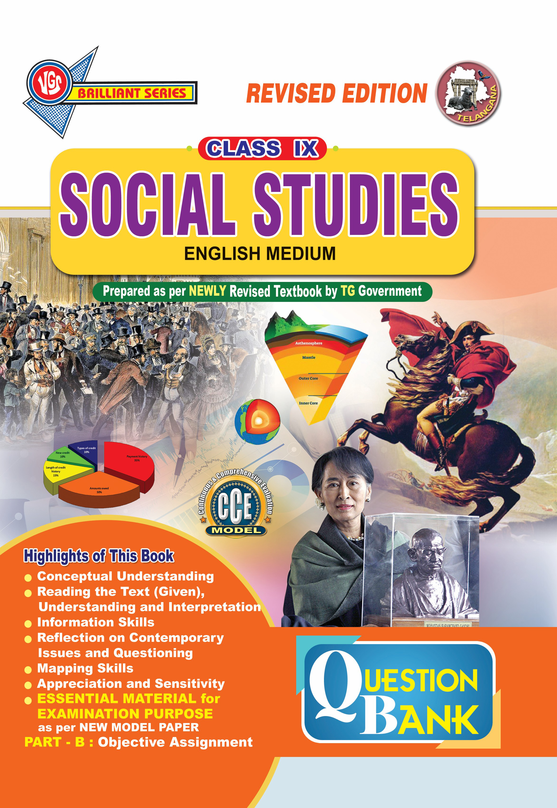 TG 9th Class Social Studies English Medium Question Bank-2026