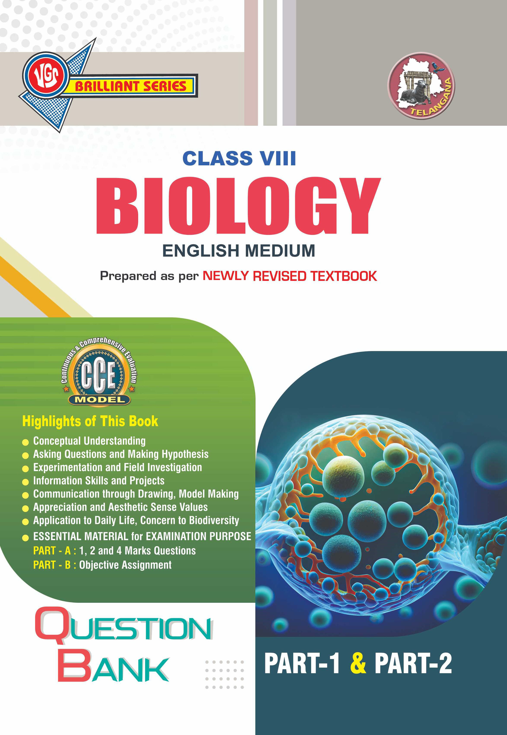 TG 8th Class Biology English Medium Question Bank-2026