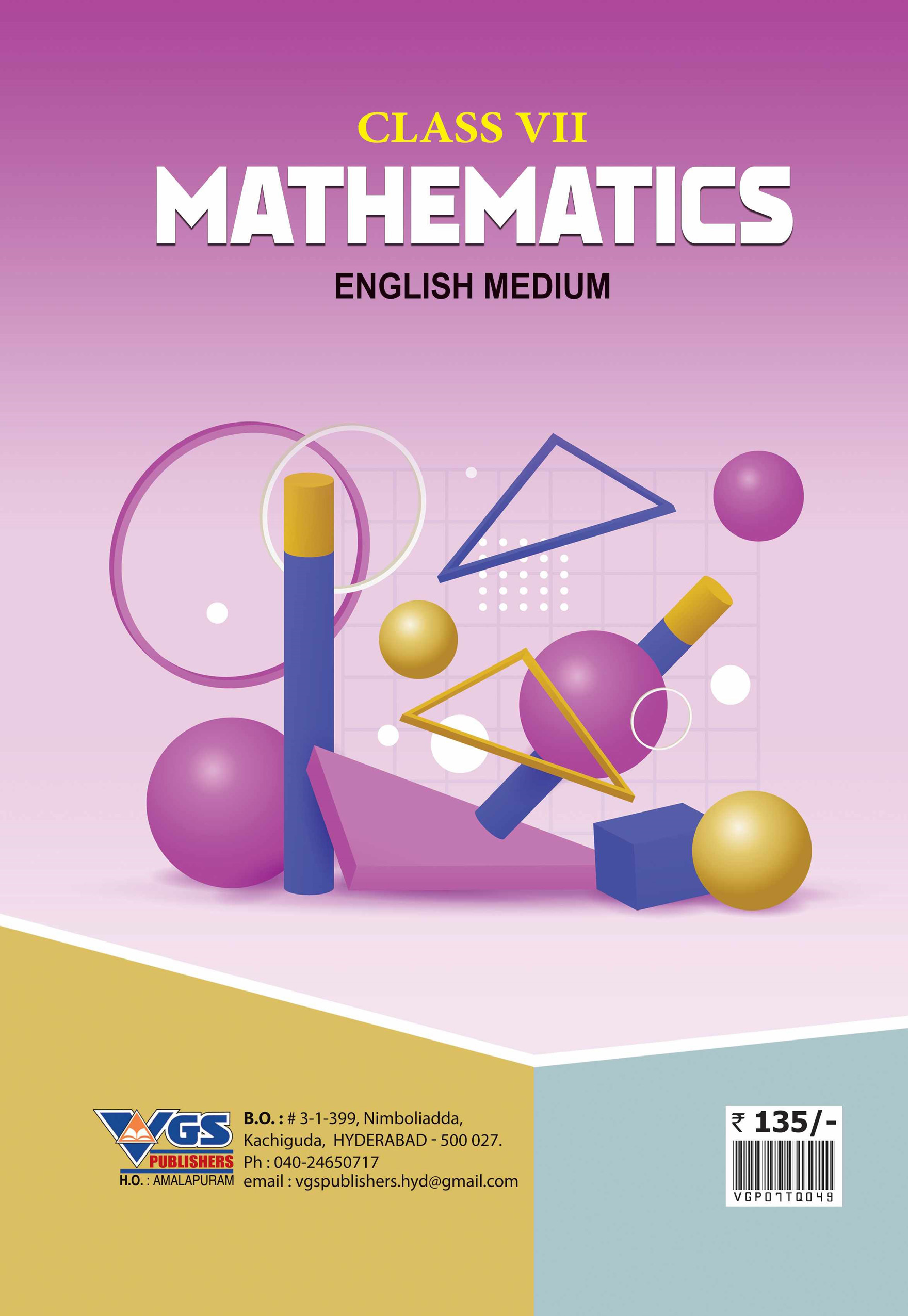 VGS TG 7th Class Mathematics English Medium Question Bank-2027 thumbnail