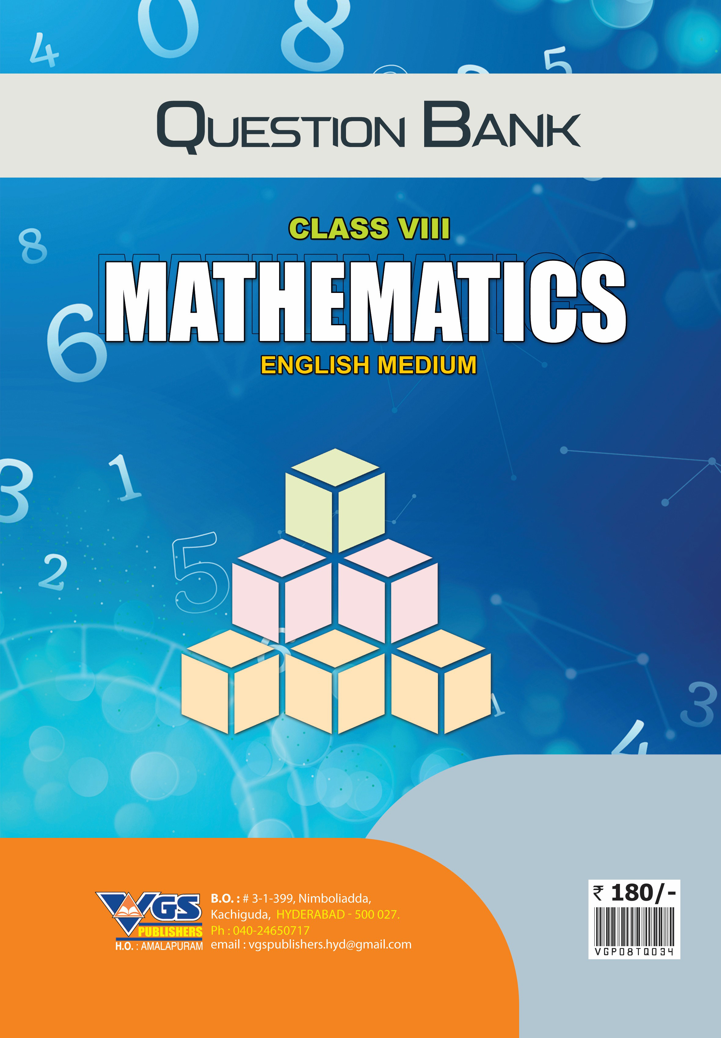 VGS TG 8th Class Mathematics English Medium Question Bank-2027 thumbnail