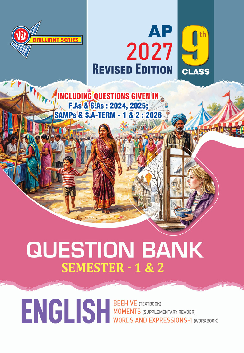 VGS AP Class 9 English Question Bank for Semester 1 & 2 - 2027