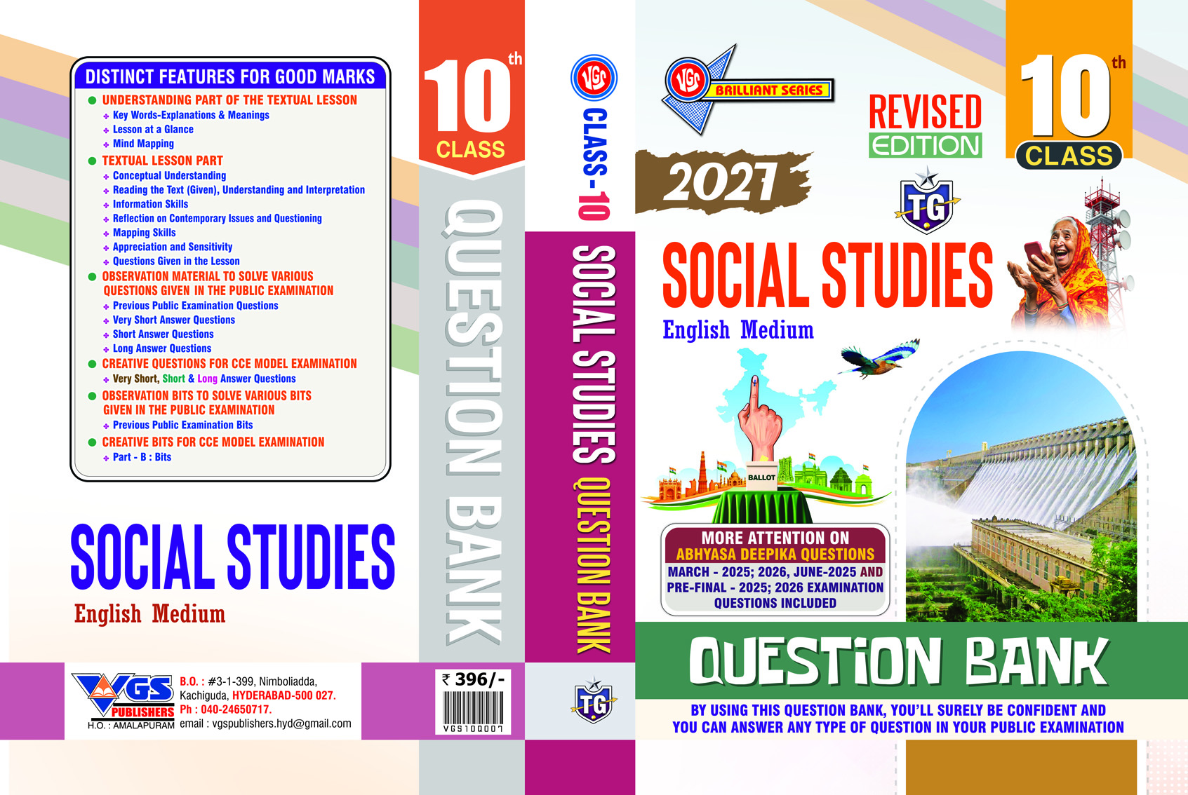 VGS TG 10th Class Social Studies English Medium Question Bank, 2027