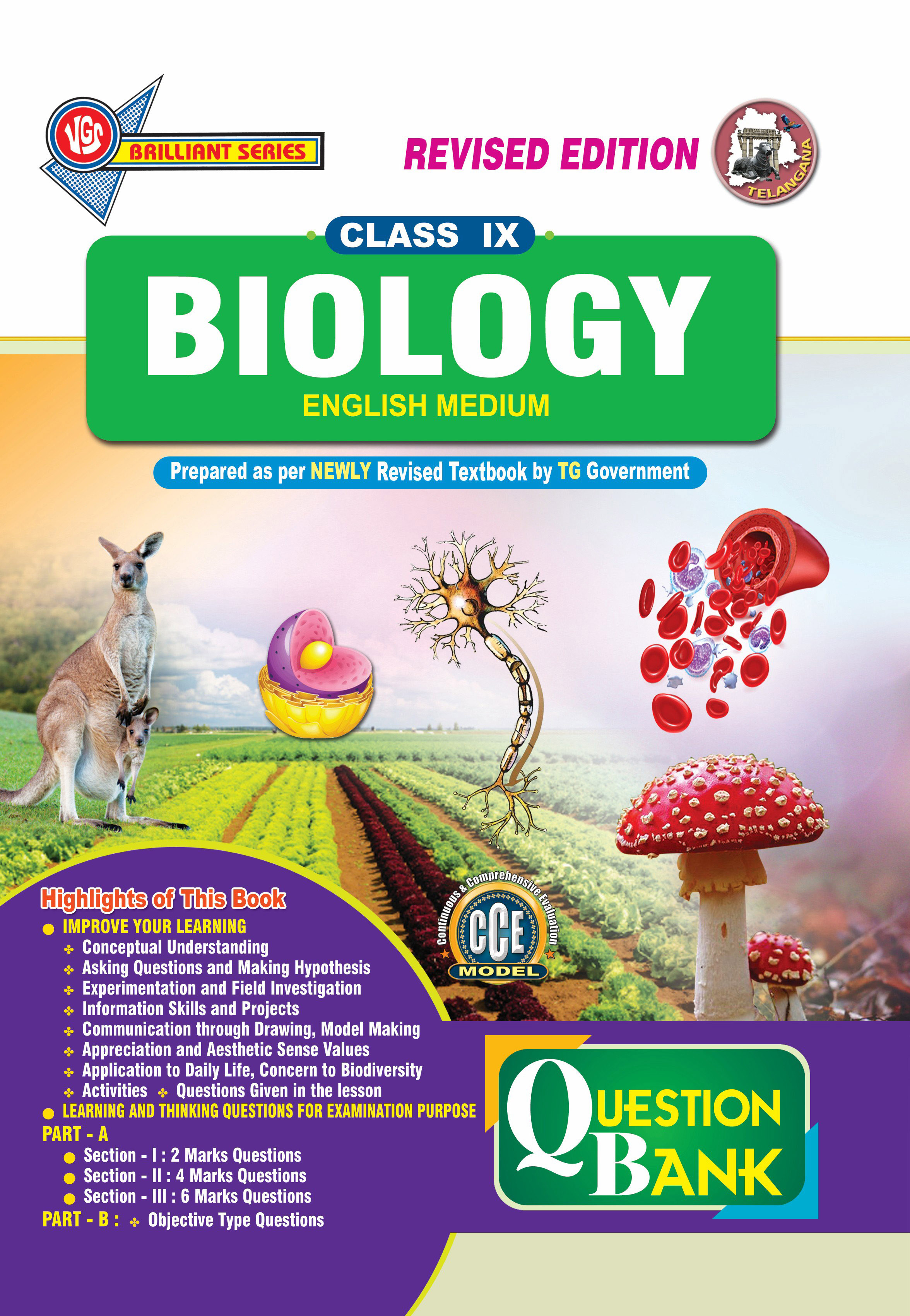 VGS TG 9th Class Biology English Medium Question Bank-2026